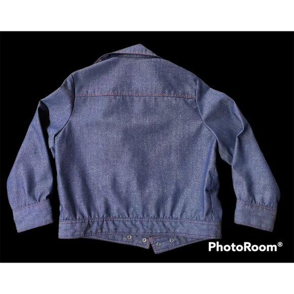 Vintage Jacket Handmade Child Embroidered Crewel Western Movie Prop Blue 1950s - Picture 2 of 10
